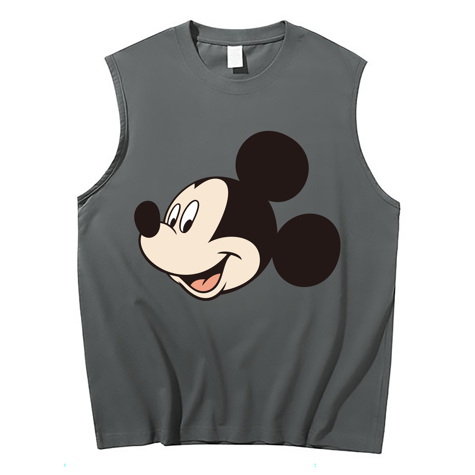 ミッキーマウス Mickey Mouse コットン100％タンクトップ（フロントプリント）